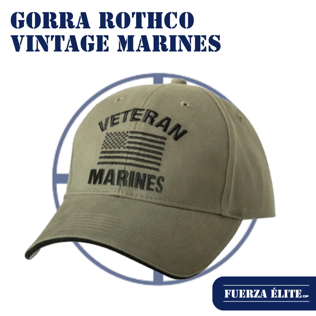 GORRA ROTHCO VINTAGE LOW PROFILE CAP_MARINES VETERAN 3515