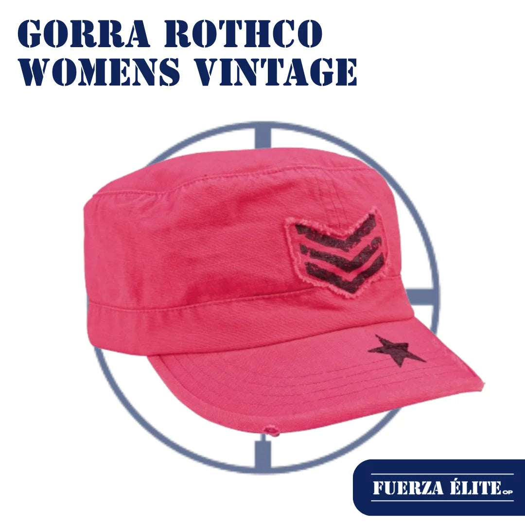 GORRA ROTHCO WOMENS VINTAGE STRIPES AND STARS ADJUSTABLE FATIGUE PINK REF 1159