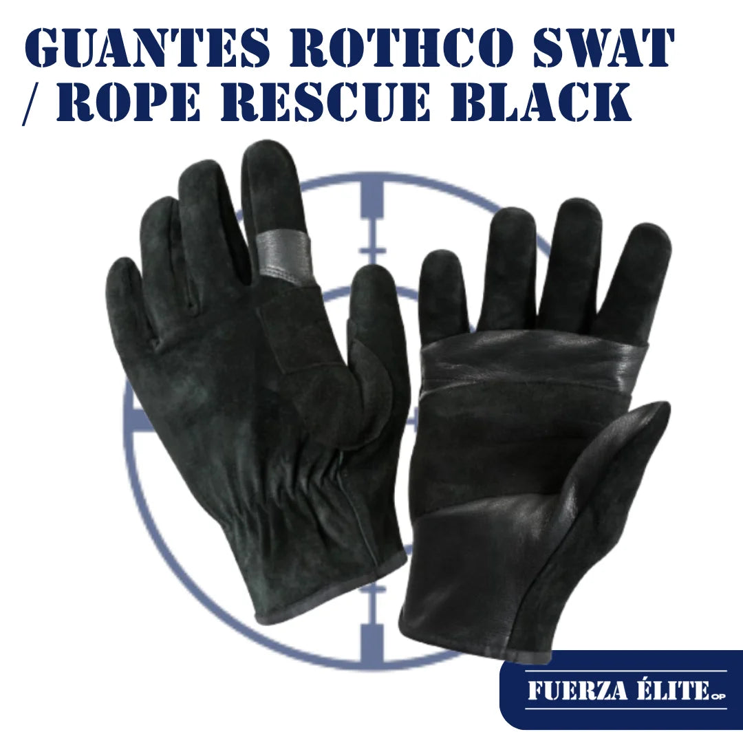 GUANTES ROTHCO SWAT / ROPE RESCUE BLACK REF 3482
