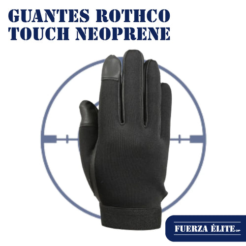 GUANTES ROTHCO TOUCH SCREEN NEOPRENE BLACK REF 3409