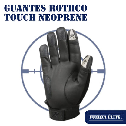 GUANTES ROTHCO TOUCH SCREEN NEOPRENE BLACK REF 3409