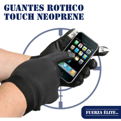 GUANTES ROTHCO TOUCH SCREEN NEOPRENE BLACK REF 3409
