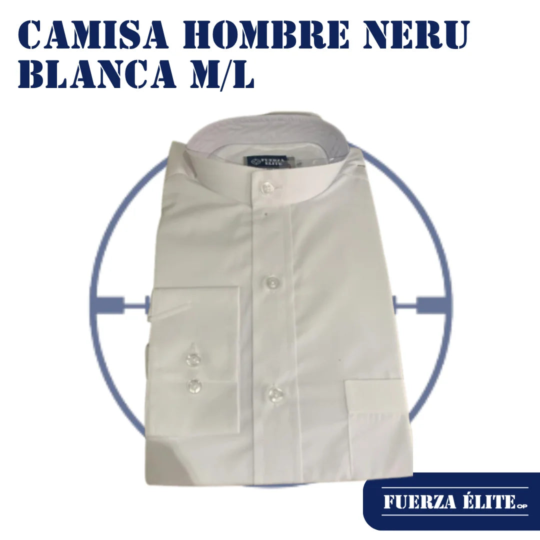 CAMISA HOMBRE NERU BLANCA M/L