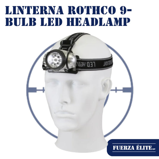 LINTERNA ROTHCO 9-BULB LED HEADLAMP REF 227