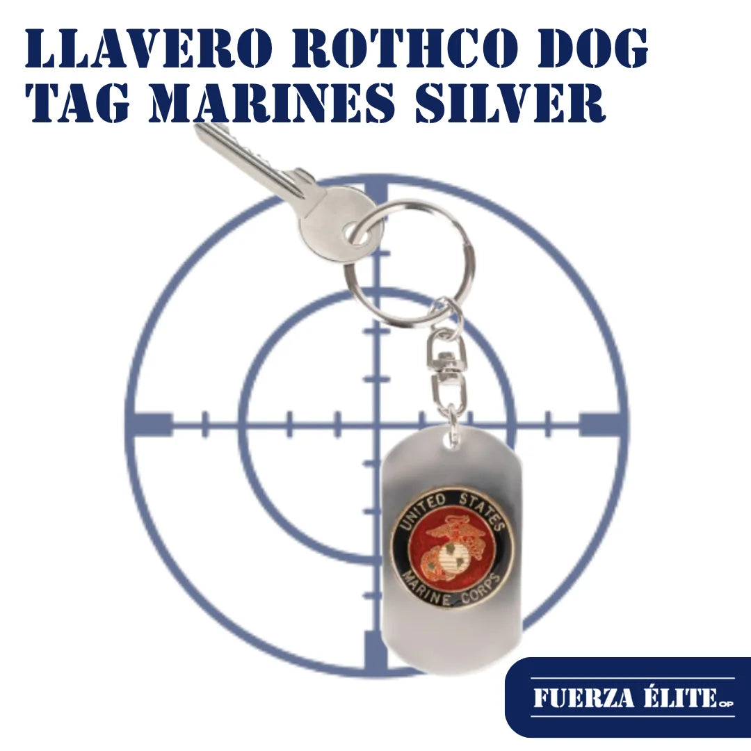 LLAVERO ROTHCO DOG TAG MARINES SILVER REF 4783