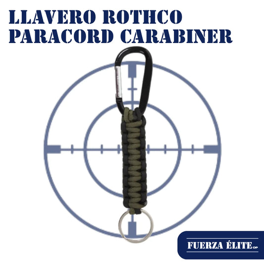 LLAVERO ROTHCO PARACORD CARABINER OLIVE DRAB / BLACK REF 9179