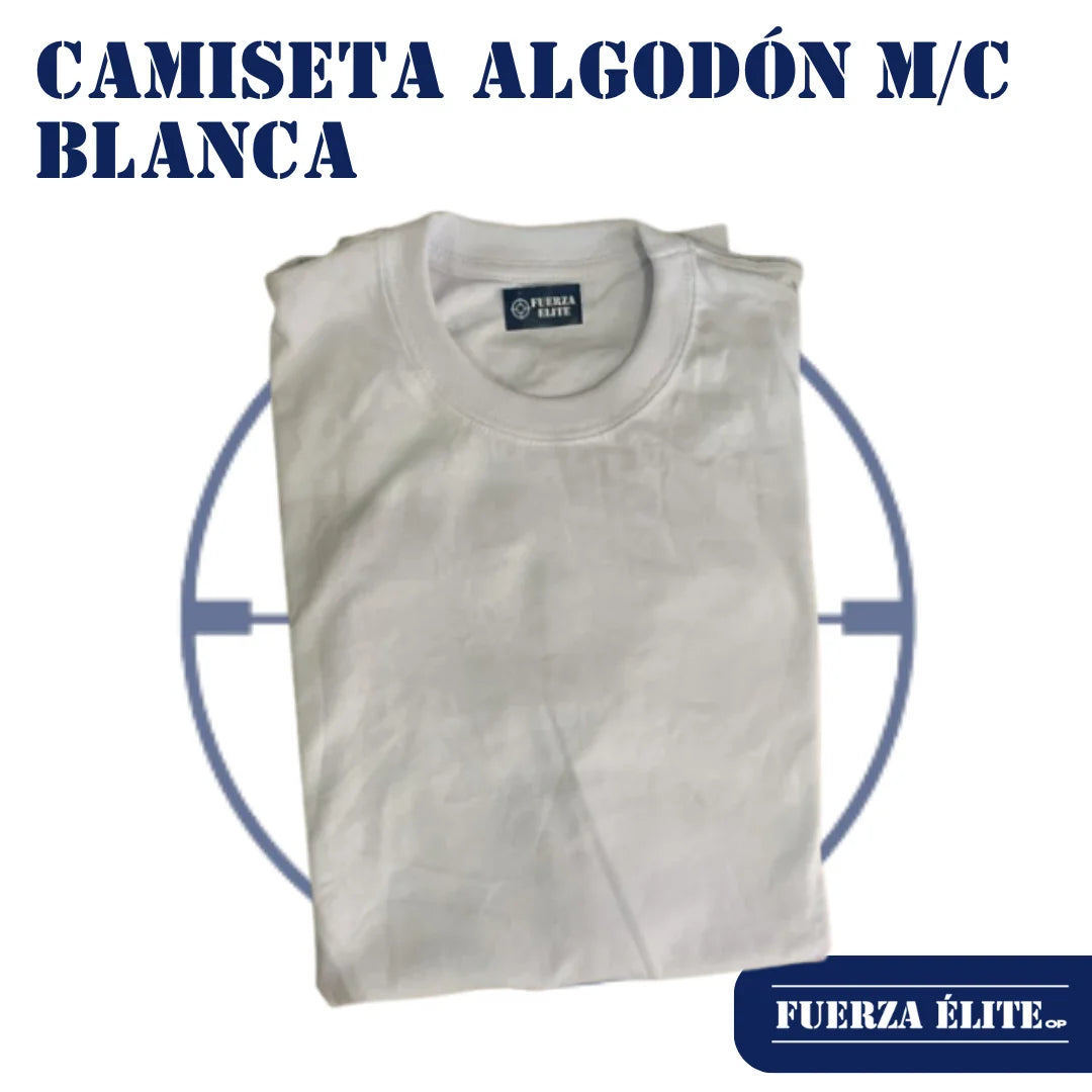 CAMISETA ALGODON M/C BLANCA