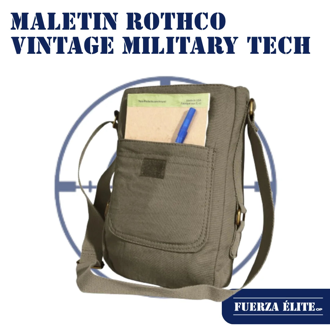 MALETIN ROTHCO VINTAGE CANVAS MILITARY TECH OLIVE DRAB REF 5795