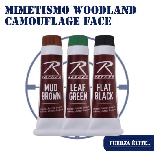 MIMETISMO WOODLAND CAMOUFLAGE FACE PAINT CREME REF 8203