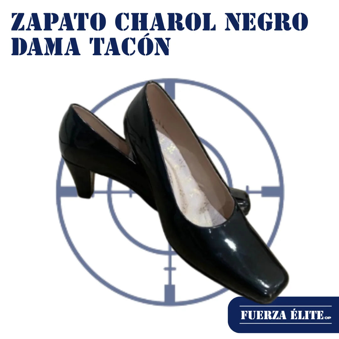 ZAPATO CHAROL NEGRO REF. 253127-18 DAMA TACON