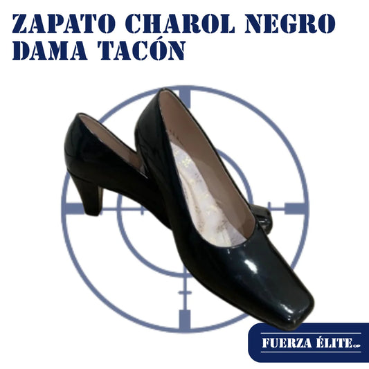 ZAPATO CHAROL NEGRO REF. 253127-18 DAMA TACON