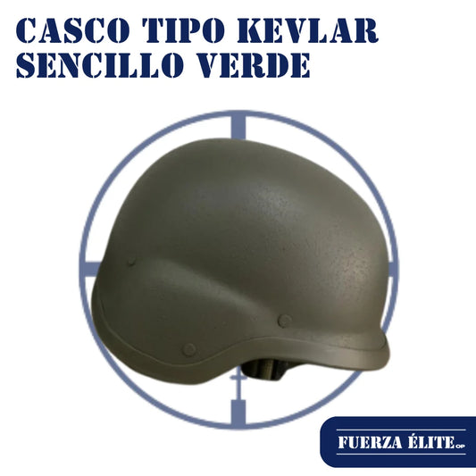 CASCO TIPO KEVLAR SENCILLO VERDE