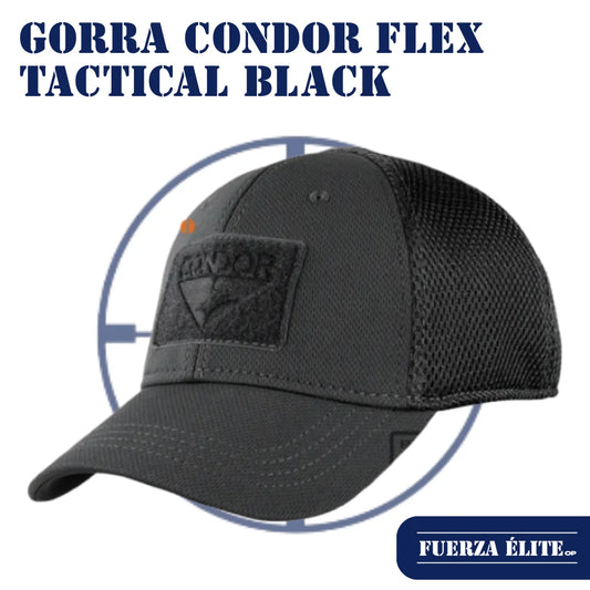 GORRA CONDOR FLEX TACTICAL MESH BLACK REF 161140-002