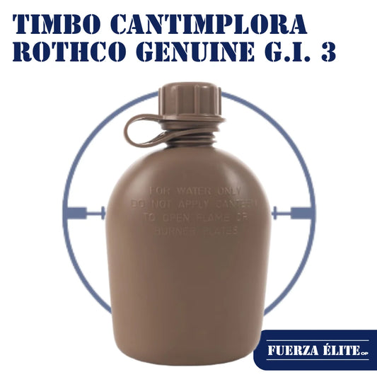 TIMBO CANTIMPLORA ROTHCO GENUINE G.I. 3 PIECE 1 QUART PLASTIC COYOTE BROWN REF 936