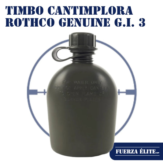 TIMBO CANTIMPLORA ROTHCO GENUINE G.I. 3 PIECE 1 QUART PLASTIC OLIVE DRAB REF 605