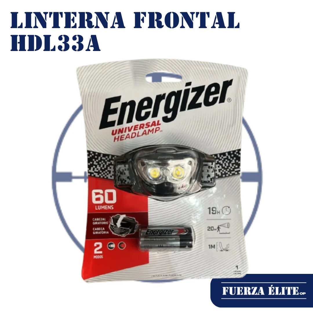 LINTERNA FRONTAL ENERGIZER REF HDL33A