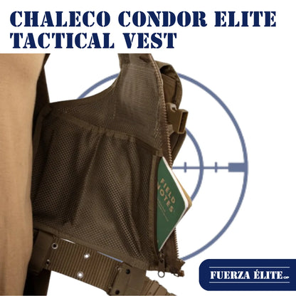 CHALECO CONDOR ELITE TACTICAL VEST COYOTE BROWN REF ETV-498