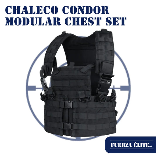 CHALECO CONDOR MODULAR CHEST SET BLACK REF CS-002