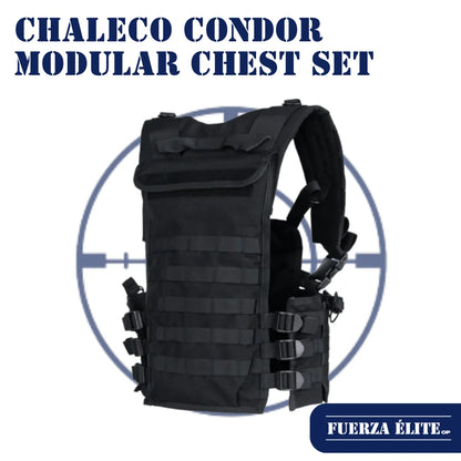 CHALECO CONDOR MODULAR CHEST SET BLACK REF CS-002