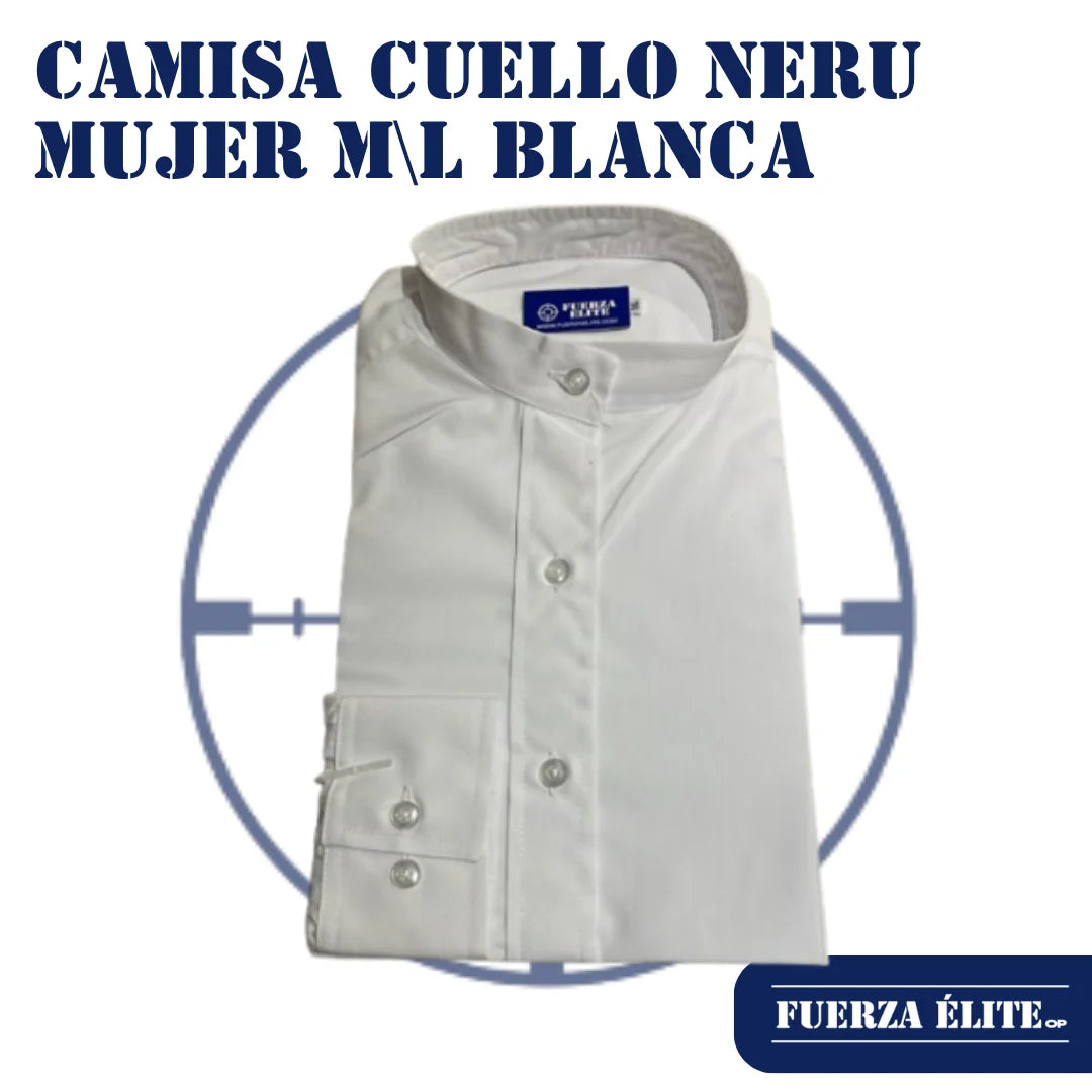 CAMISA MUJER NERU BLANCA M/L