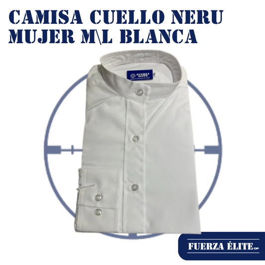 CAMISA MUJER NERU BLANCA M/L