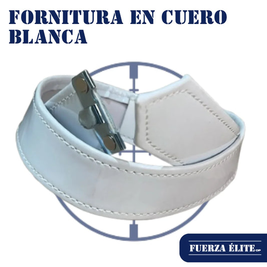 FORNITURA EN CUERO BLANCA